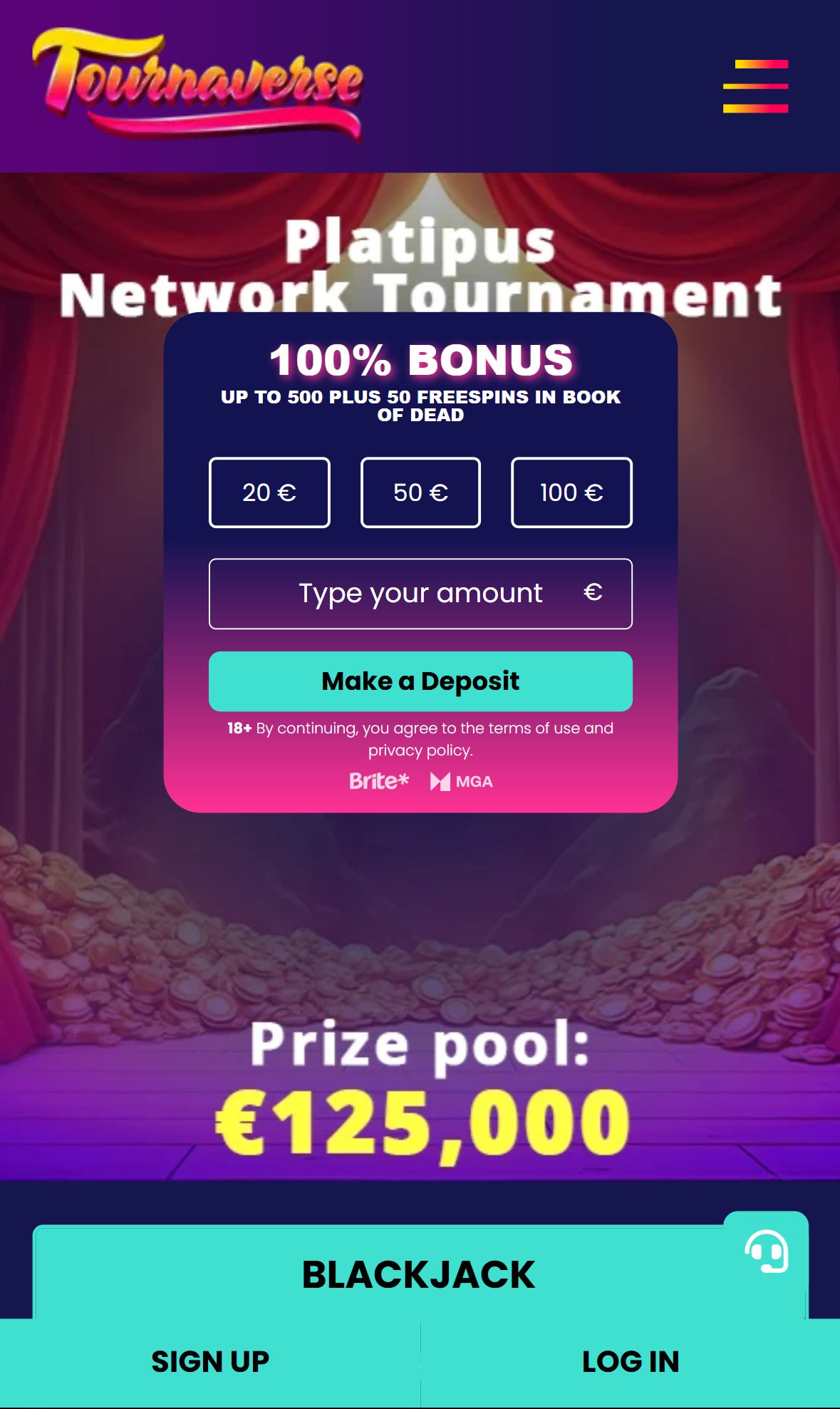 Tournaverse — Lobby (Mobil)