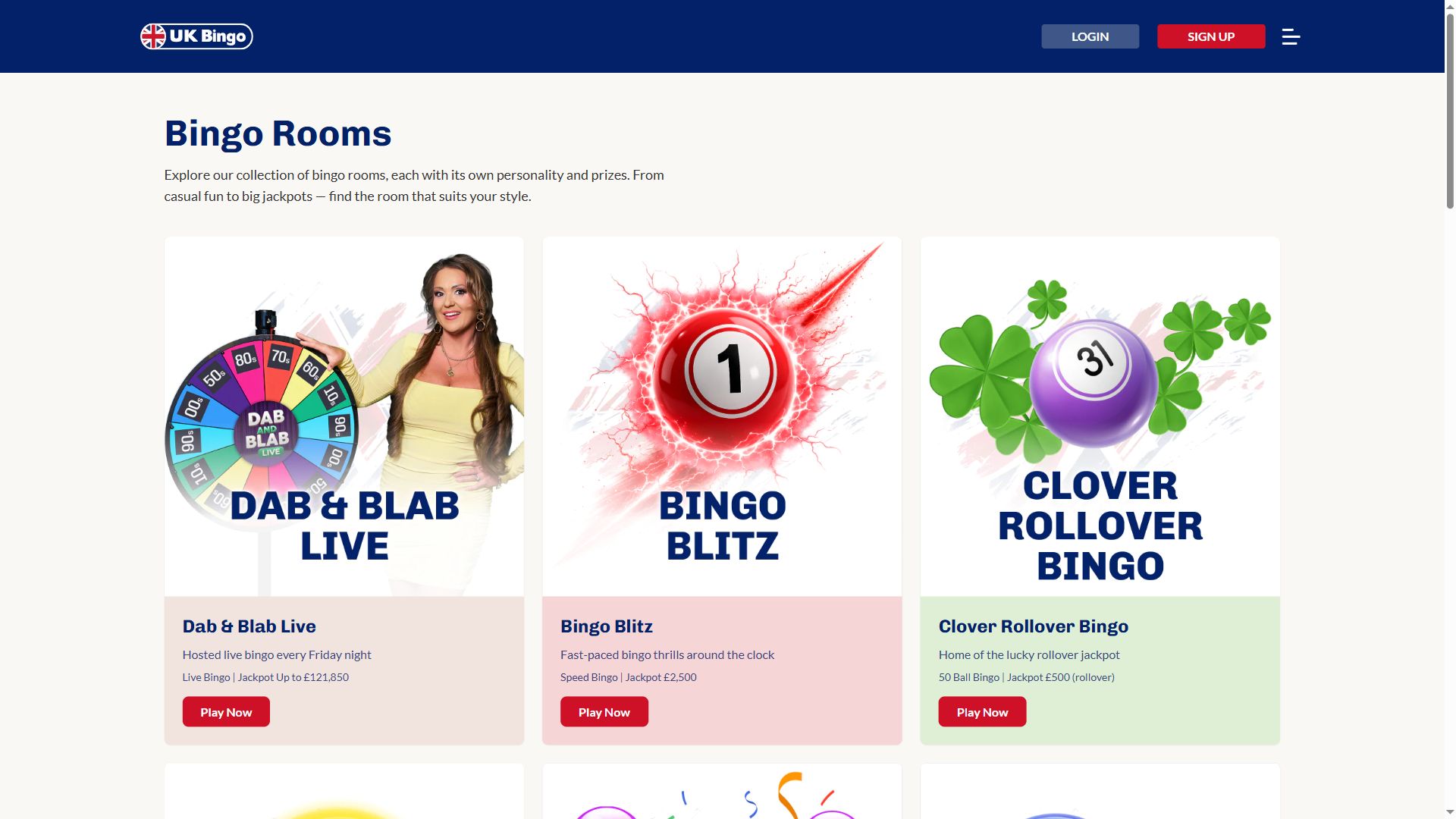 Uk Bingo — Lobby (Desktop)