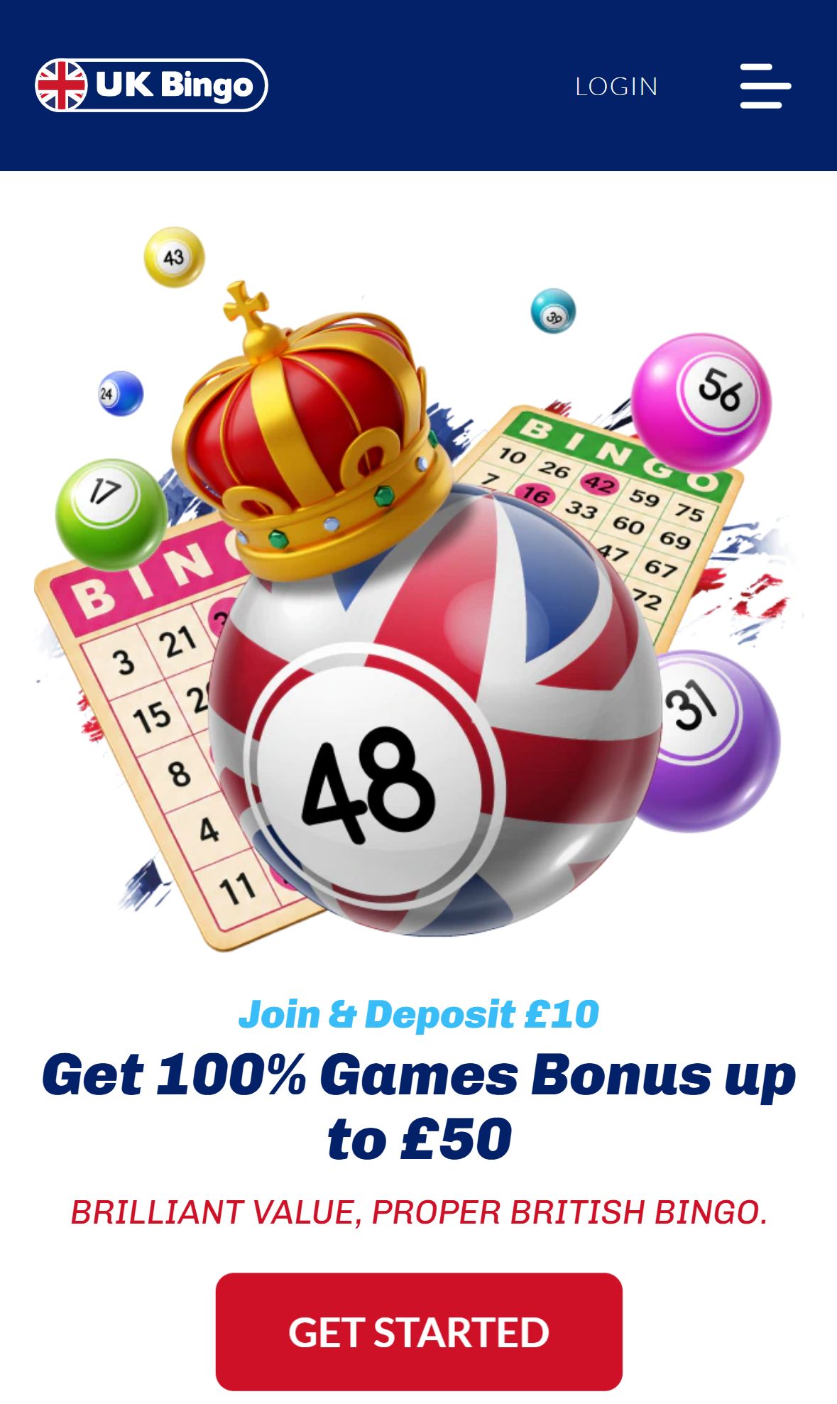 Uk Bingo — Homepage (Mobile)