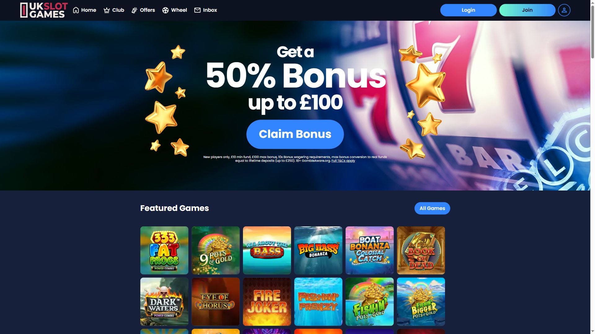 UK Slot Games — Homepage (Desktop)