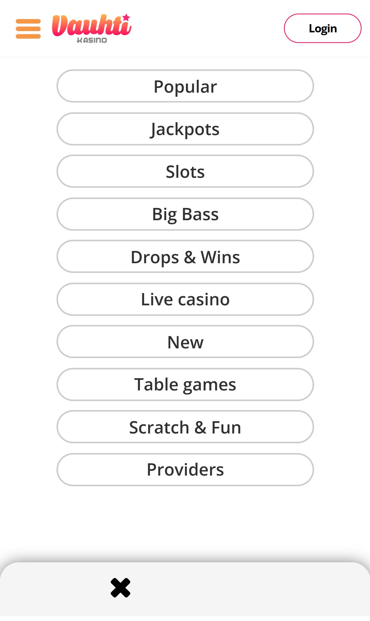 Vauhti — Lobby (Mobile)