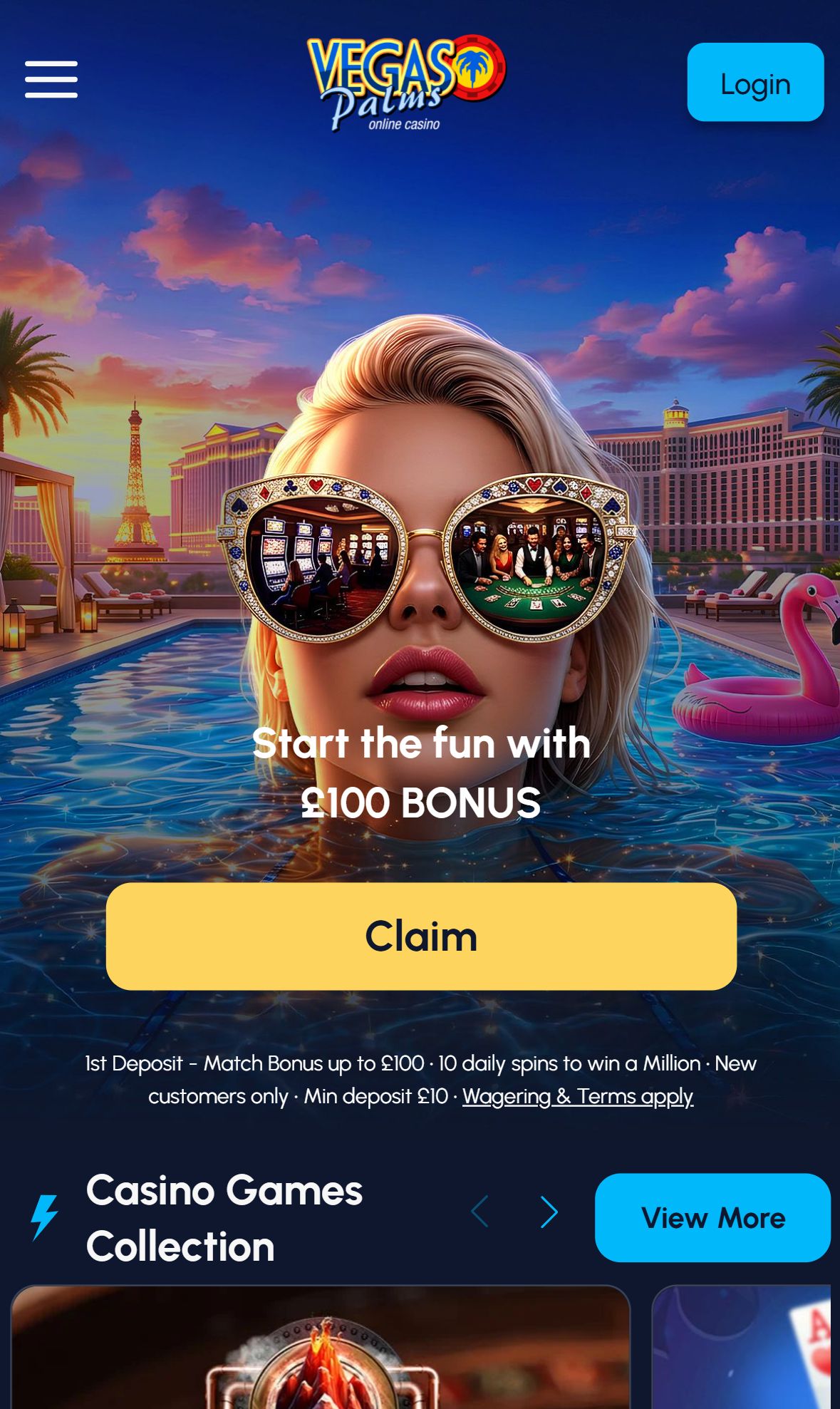 Vegas Palms Casino — Lobby (Mobile)