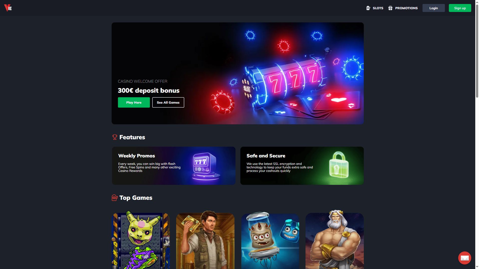 Vie.Bet — Homepage (Desktop)