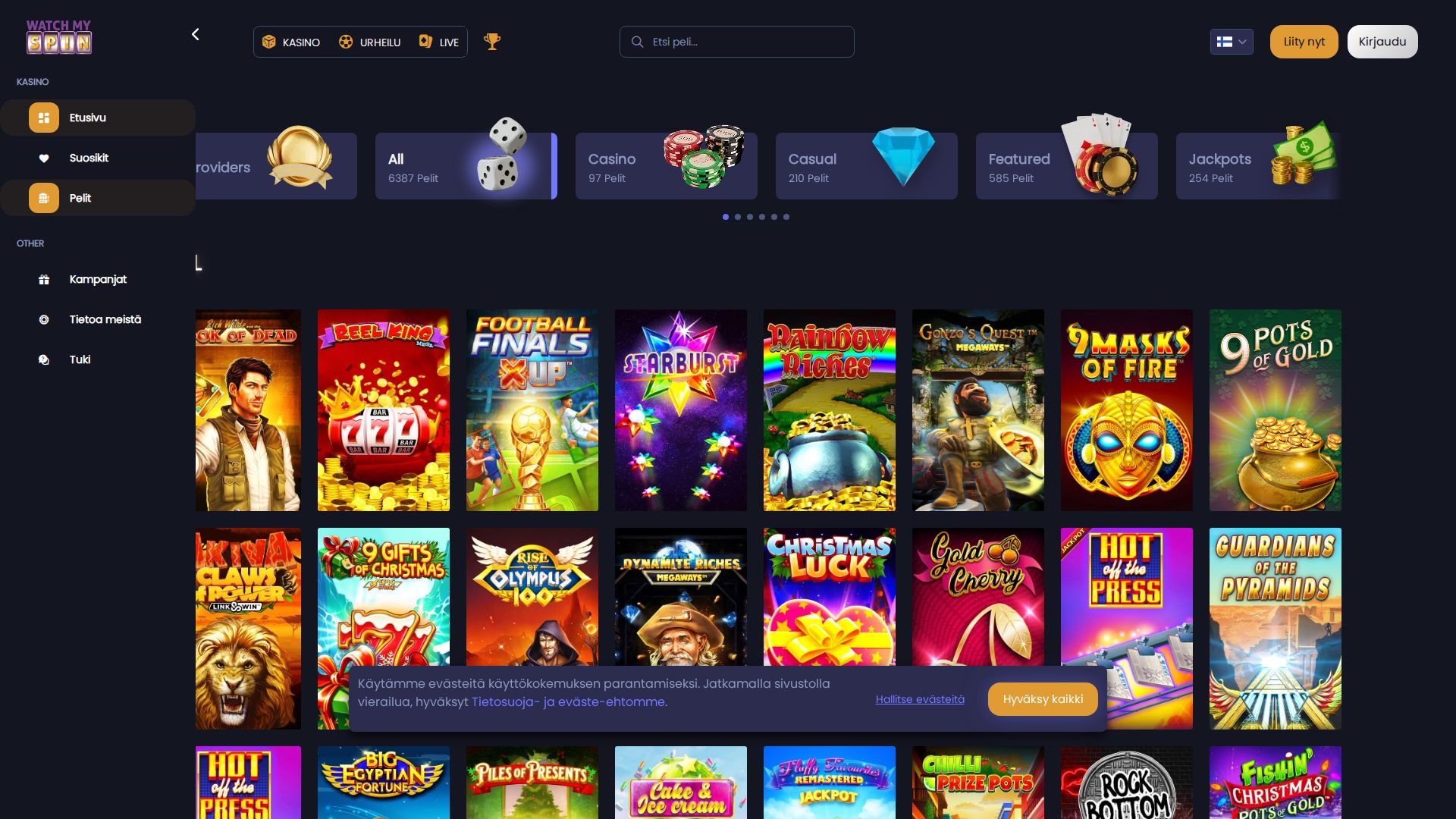 Watch My Spin — Lobby (Desktop)