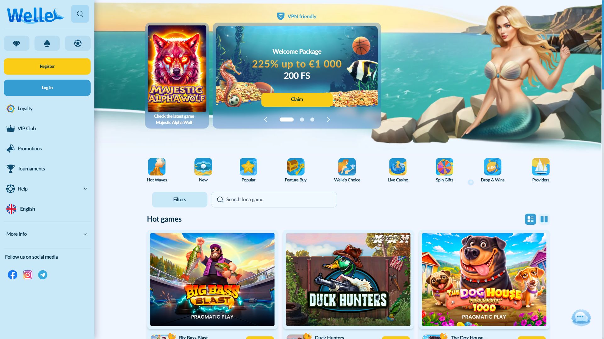 Welle — Homepage (Desktop)