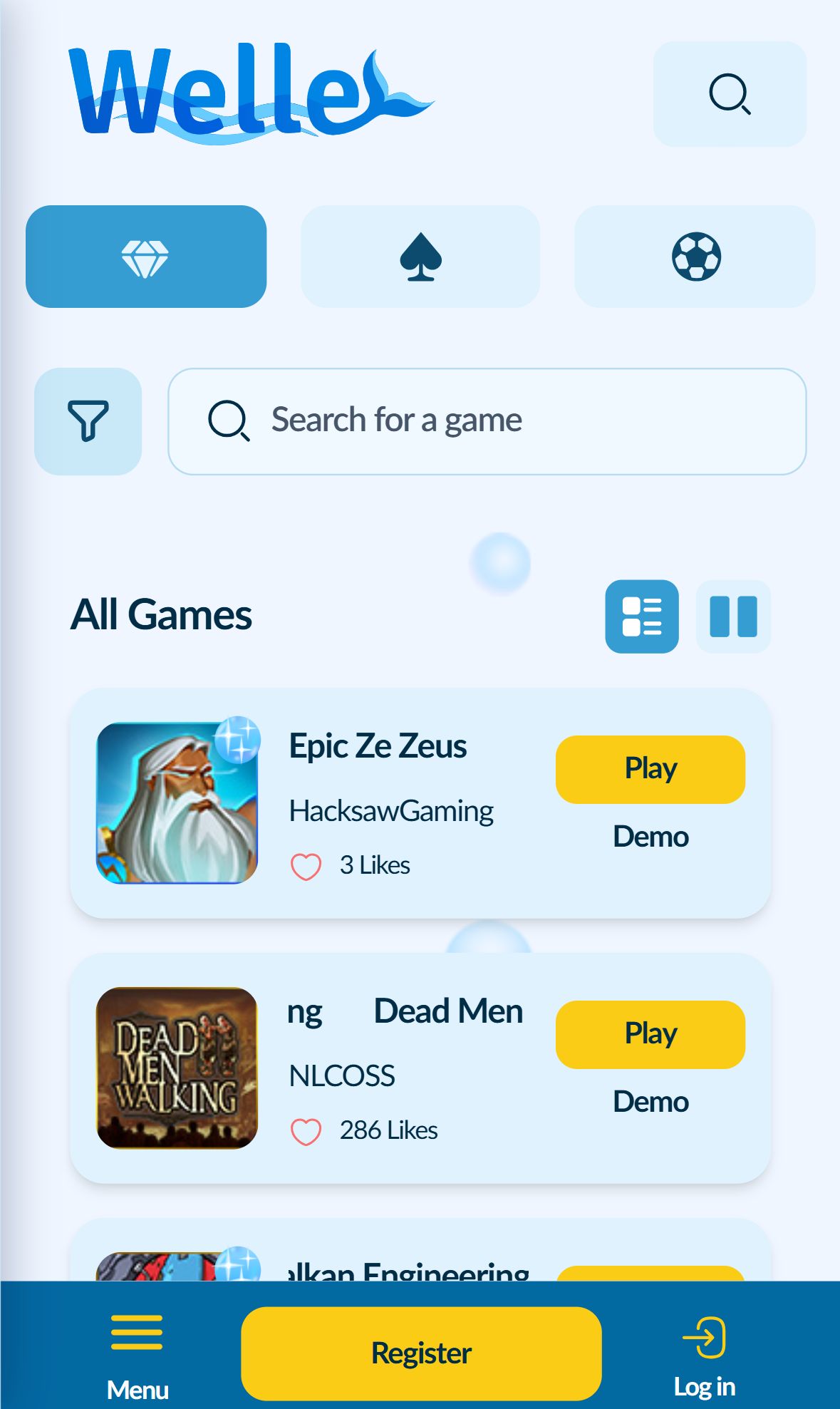 Welle — Lobby (Mobile)