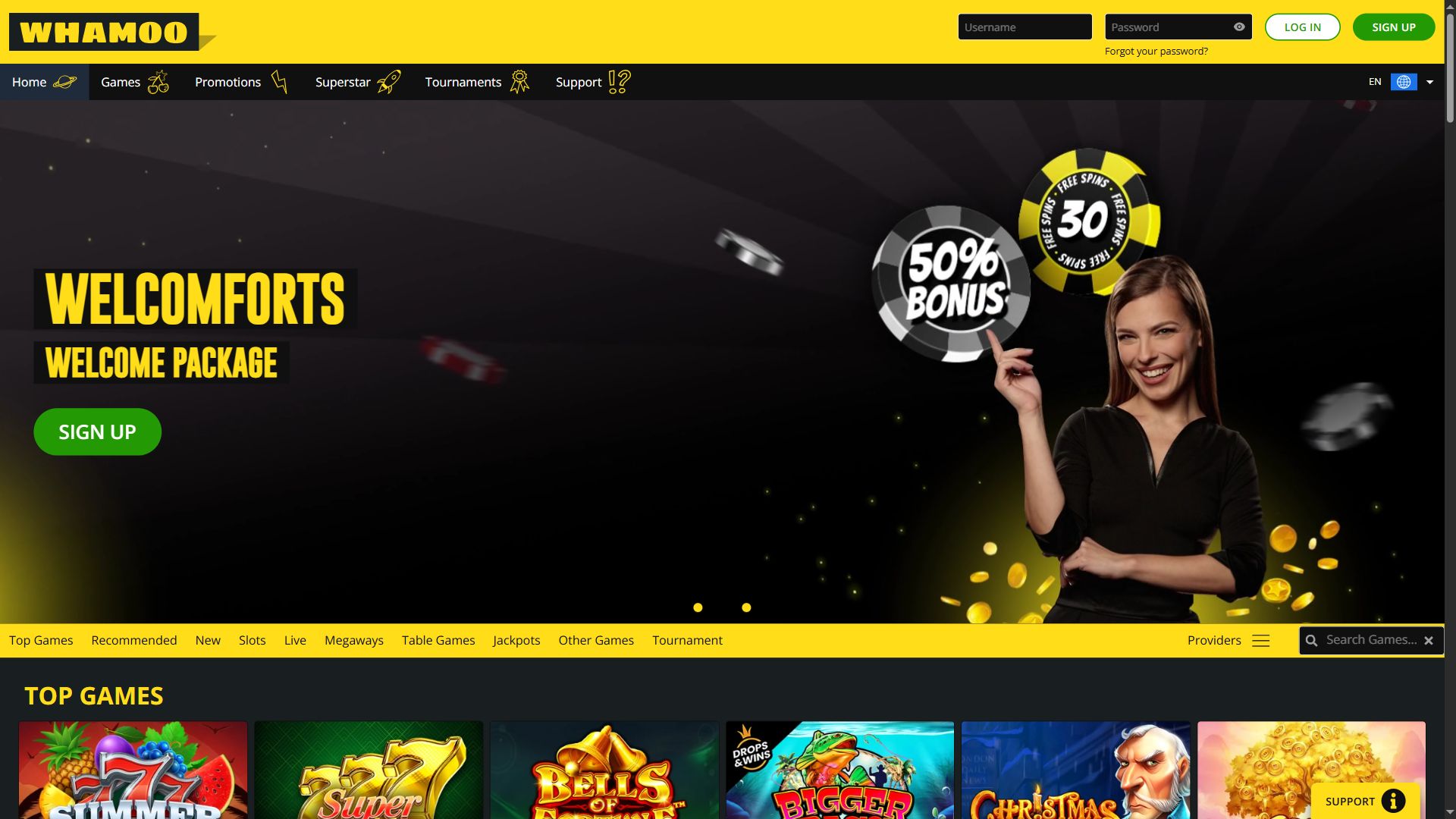 Whamoo — Homepage (Desktop)