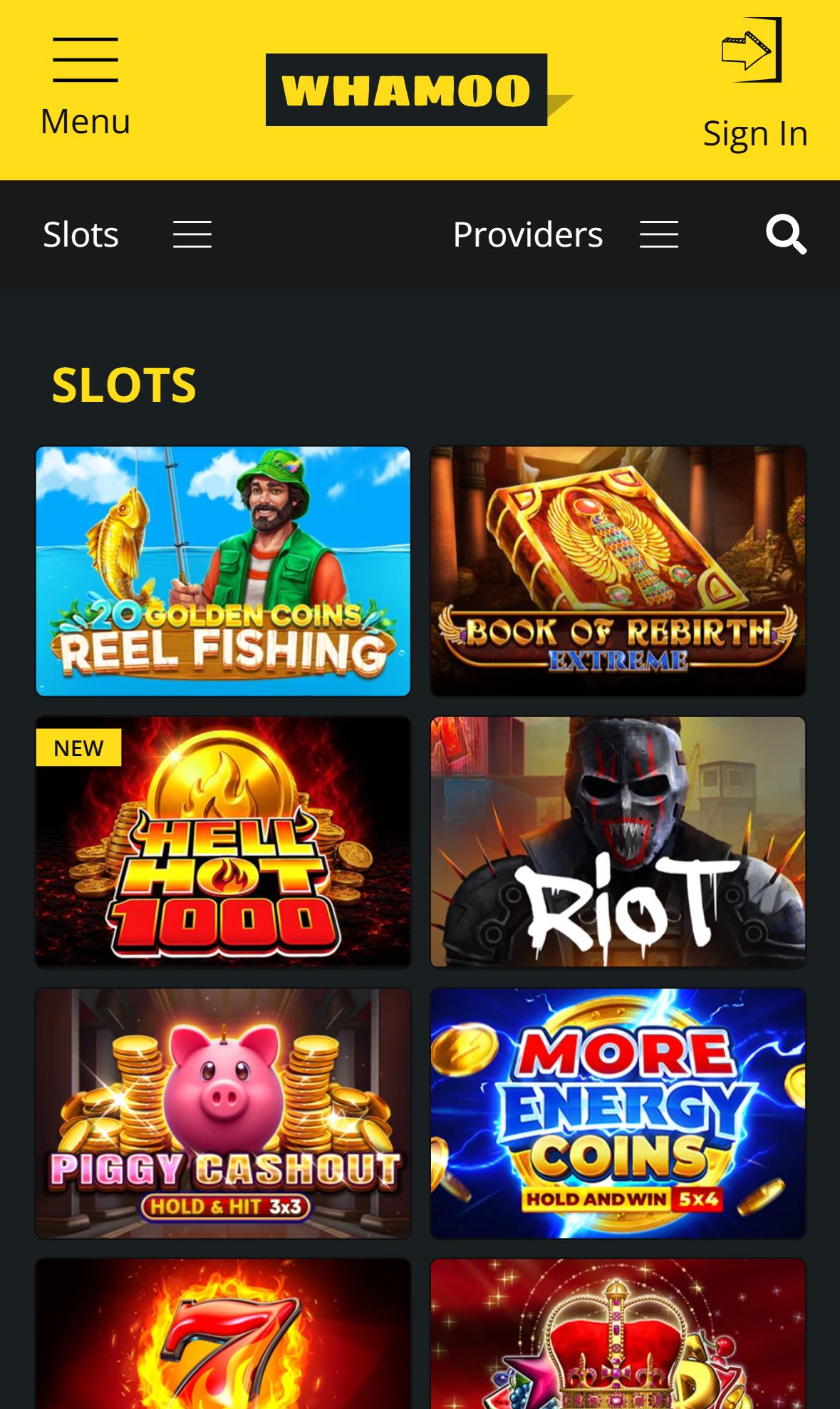 Whamoo — Lobby (Mobile)