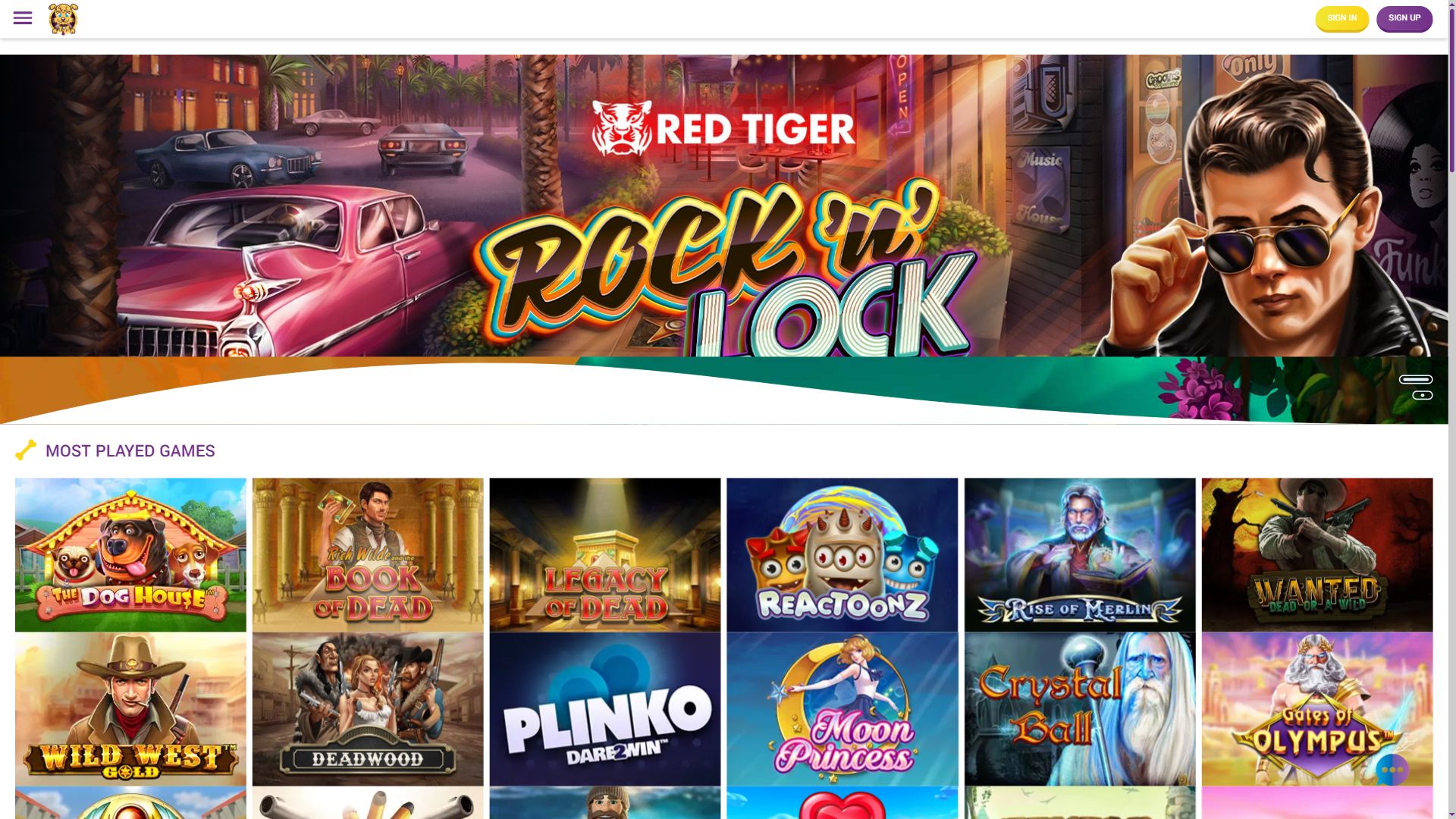 Will's Casino — Lobby (Desktop)