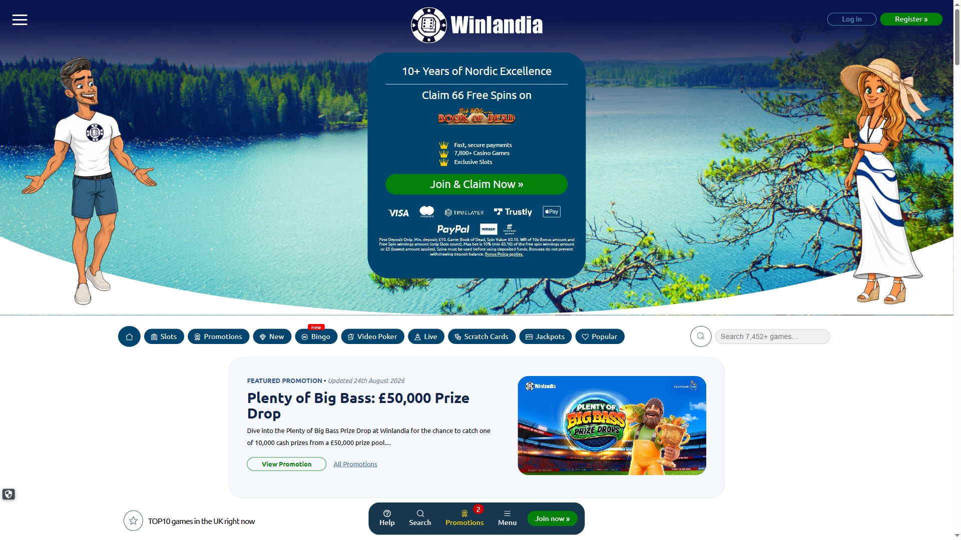 Winlandia — Homepage (Desktop)