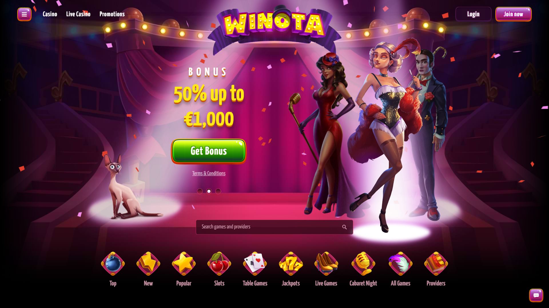 Winota — Homepage (Desktop)