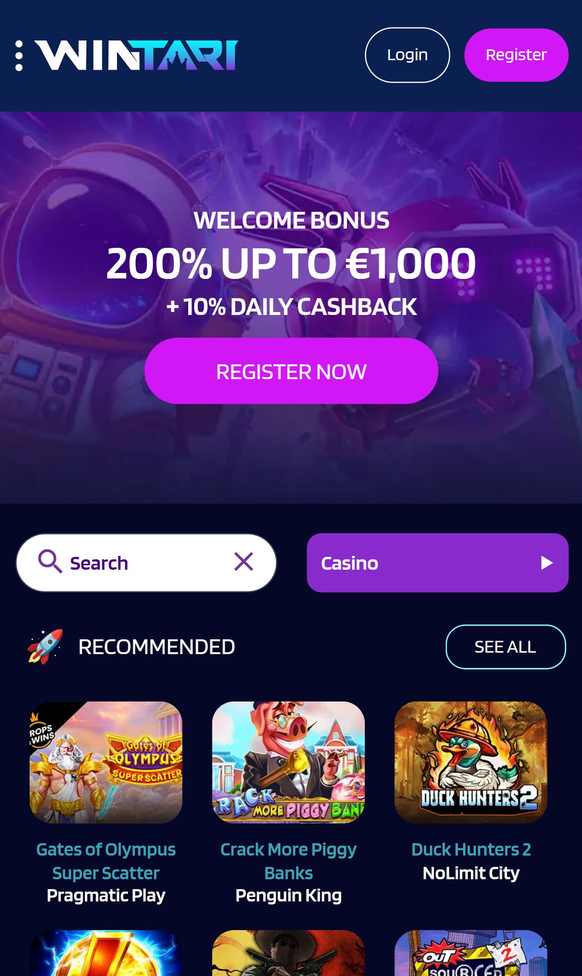 Wintari — Lobby (Mobile)