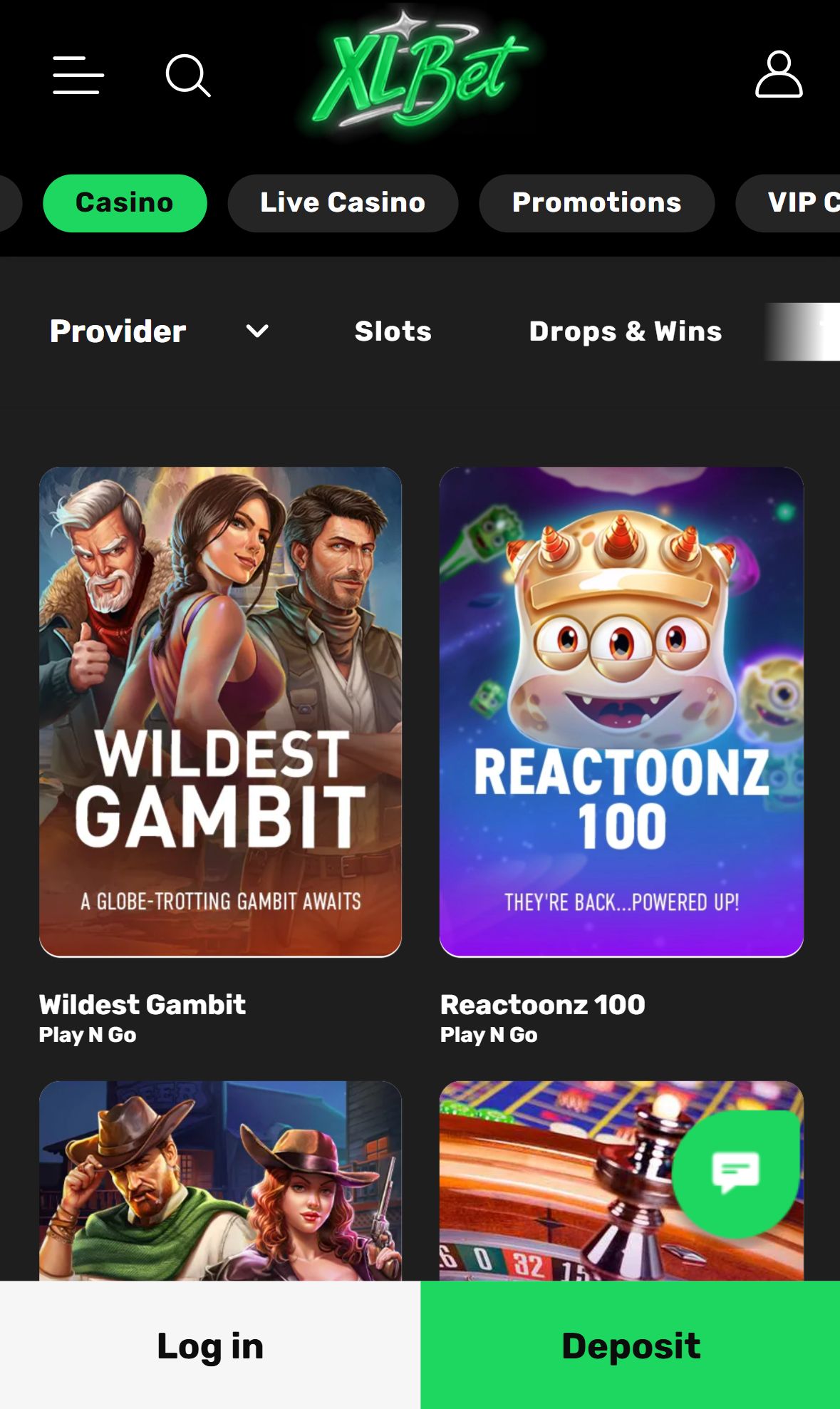 Xlbet — Lobby (Mobile)