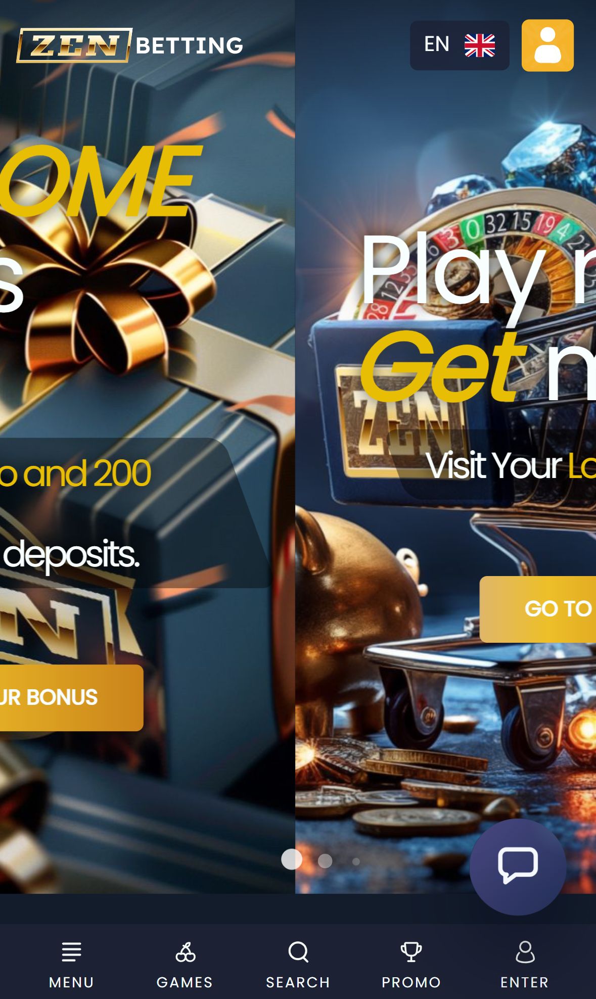 ZenBetting — Homepage (Mobile)